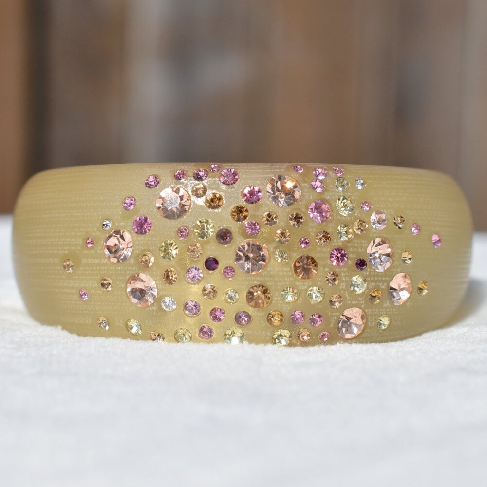 Alexis Bittar | Lucite Wide Bangle Golden Statement Bracelet